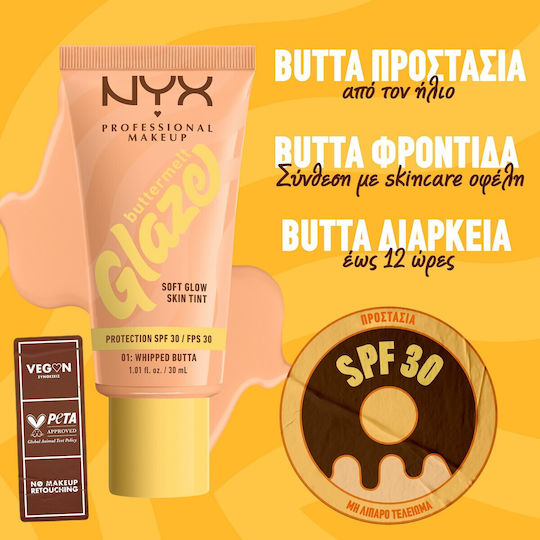 NYX Professional Makeup Buttermelt Glaze Flüssig LSF30 02 Vanilla Bean Butta 30ml