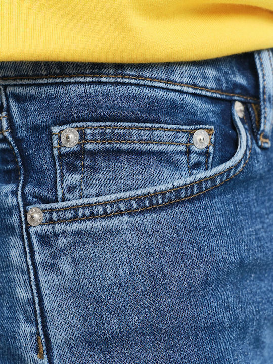 Men's Jeans Pants with Slim Fit Dark Blue