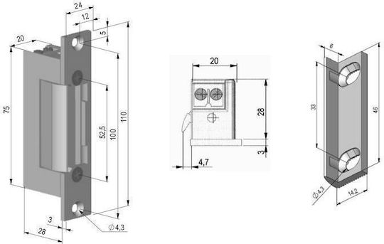 Symmetric Electric Strike Reverse Scot Es-s12dc-r Profi