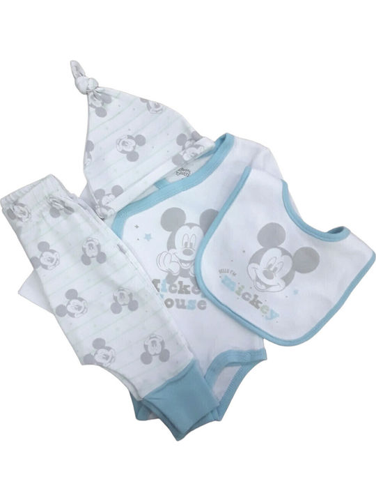 Disney Set Bodysuit White Light Blue
