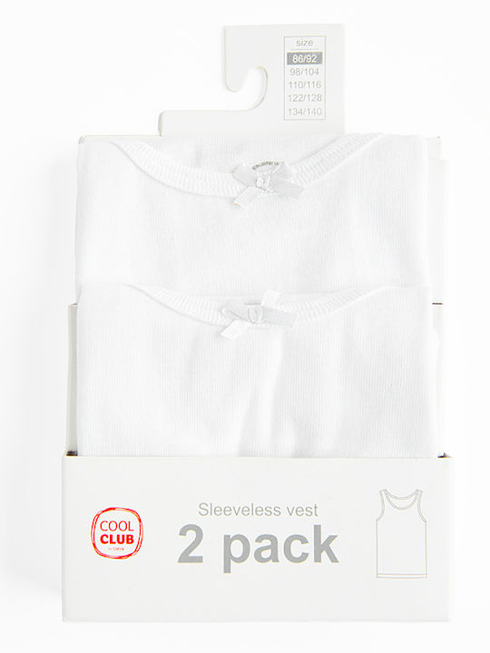 Cool Club Без ръкави white 2бр
