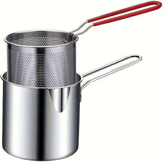 Deep Fryer Zola Stainless Steel Multifunctional Removable Sieve Solid Handle Diameter 13 Cm S