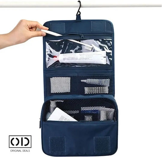 Organizator Pentru Cosmetice Cu Separatoare Albastru 42x24x9cm