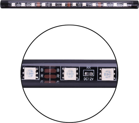 4 1 Αυτοκίνητο Universal Colorful Audi Acoustic Led Atmosphere Lights Πολύχρωμο Διακοσμητικό Φωτιστικό Φωτιστικό Λαμπτήρες 48led Smd-5050 Τηλεχειριστήριο Dc 12v 7w