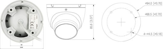 Dahua IPC-HDW1839T-A-IL-S6 IP Surveillance Camera 4K Waterproof with Microphone and Lens 2.8mm