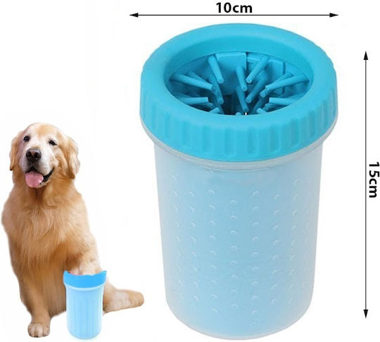 Dispozitiv de Curățare a Lăbuțelor pentru Animale din Silicon, Mărime Mare XL 15x10 cm Albastru