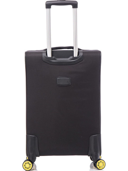 Cardinal Oblivion Large Travel Suitcase Fabric Black-yellow with 4 Wheels Height 70cm 5100/70