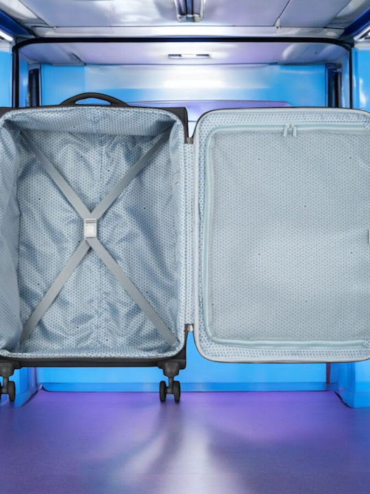 Delsey Caracas Medium Fabric Suitcase Black With 4 Wheels Height 68cm