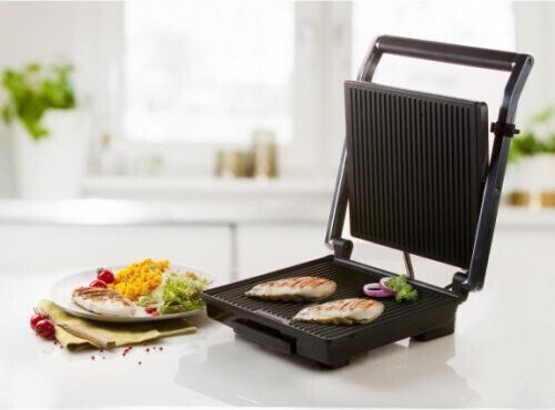Domo Tabletop Grătar Electric Placă Striată 2000W Grătare electrice cu Capac 29.5bucx26.5buccm