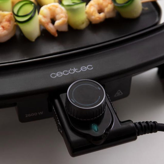 Cecotec Tabletop Electric Grill Aluminium Smooth and Ribbed Plate 2150W with Adjustable Thermostat 45cmx25cmcm
