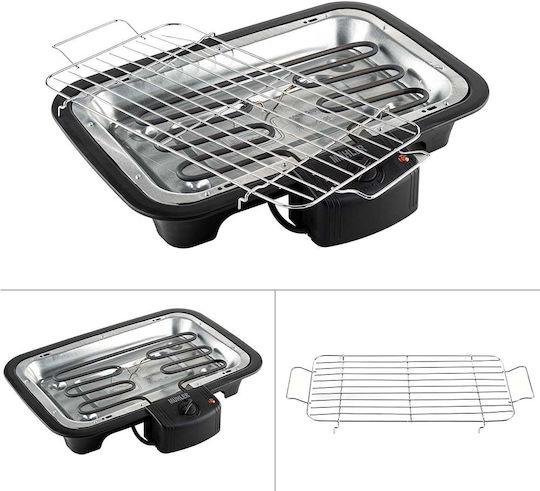 Muhler Tabletop Electric Grill Grill 2000W with Adjustable Thermostat 37cmx21cmcm