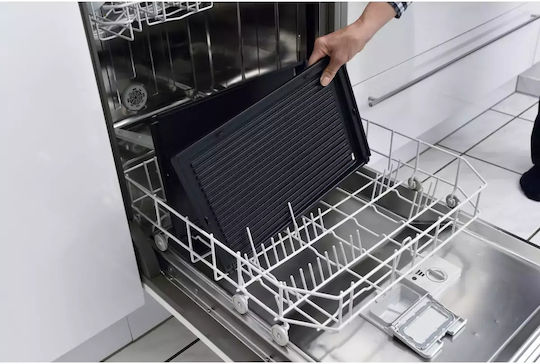 Solis Deli Tischplatte Elektrogrill Glatte und Geriffelte Platte 1200W mit einstellbarem Thermostat 49.5cmx18.5cmcm