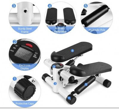 Factory Mini Stepper with Resistance Bands και LCD Οθόνη