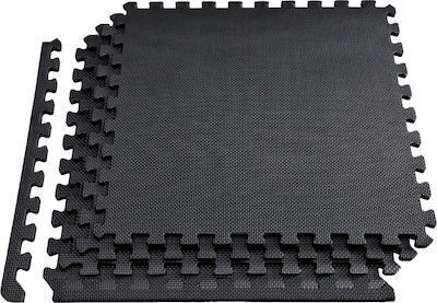 MotivationPro Gym Mats Puzzle Black 60x60x1.2cm 4 Pieces