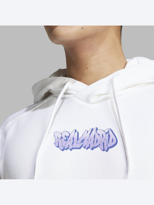 Real Madrid Dna Sweatshirt mit Kapuze Weiß