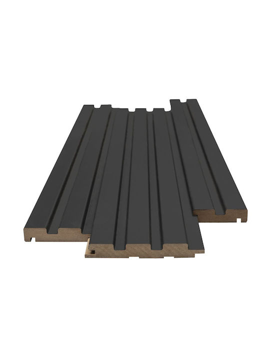 3D Wall Panel from PVC with Glue Black