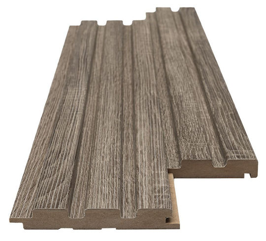 3D Πάνελ Τοίχου από PVC με Κόλλα Καφέ 275x11.9εκ.