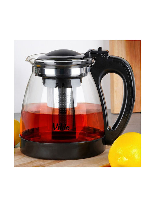 Vilde Τσαγιέρα με Φίλτρο Γυάλινη Διάφανη 2000ml