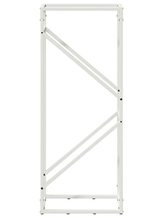 vidaXL Inox Ράφι Αποθήκευσης Ξύλων 40x25x100cm Λευκό