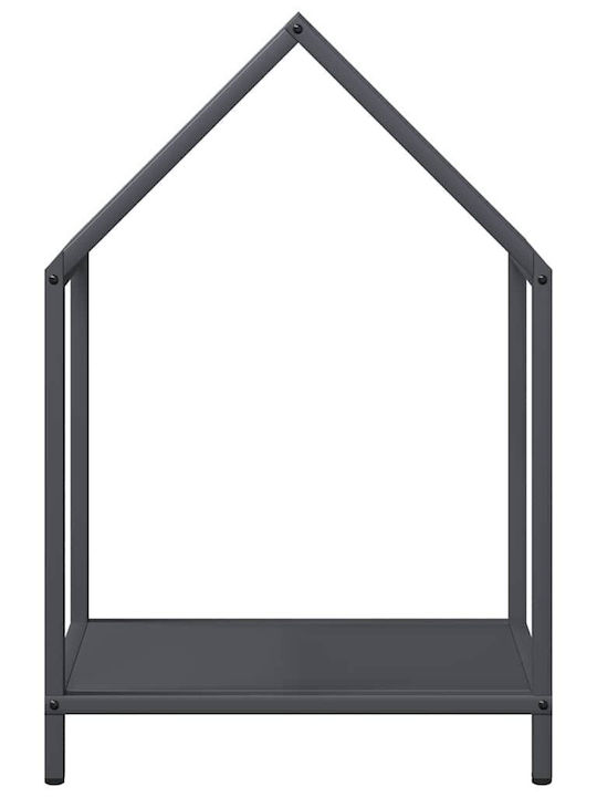 vidaXL Inox Ράφι Αποθήκευσης Ξύλων 40x25x60cm Γκρι