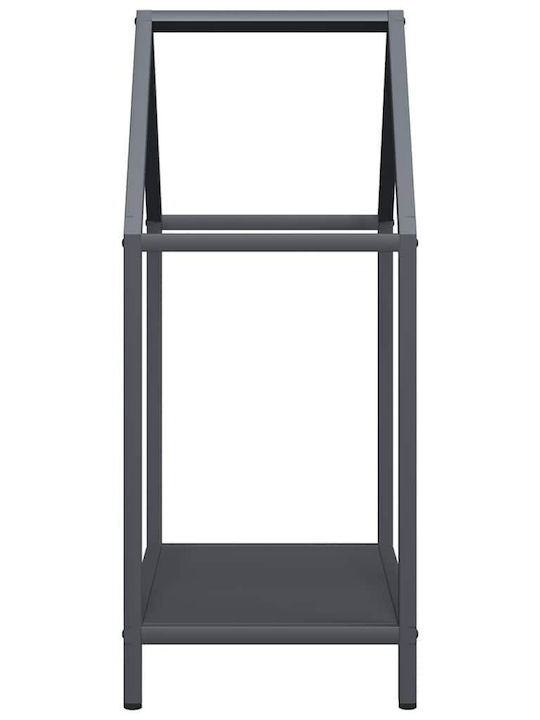 vidaXL Inox Ράφι Αποθήκευσης Ξύλων 40x25x60cm Γκρι