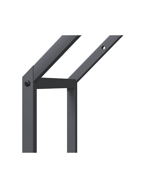 vidaXL Inox Ράφι Αποθήκευσης Ξύλων 40x25x60cm Γκρι