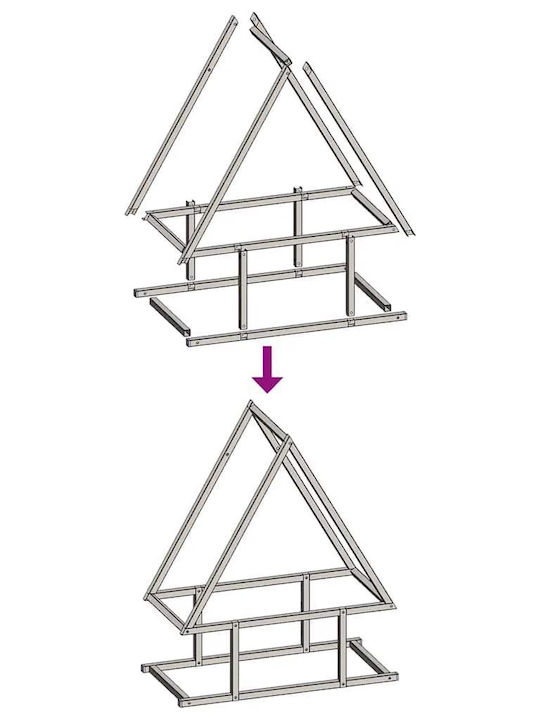 vidaXL Inox Ράφι Αποθήκευσης Ξύλων 50x25x60cm Λευκό