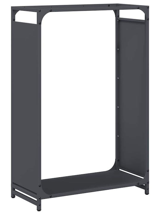 vidaXL Inox Ράφι Αποθήκευσης Ξύλων 60x28x90cm Γκρι