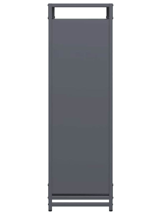 vidaXL Inox Ράφι Αποθήκευσης Ξύλων 60x28x90cm Γκρι