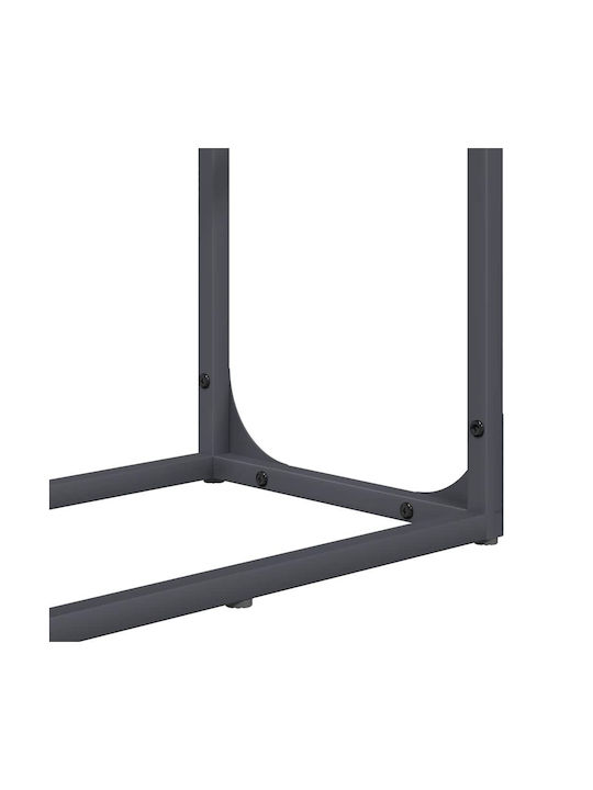 vidaXL Inox Ράφι Αποθήκευσης Ξύλων 60x25x100cm Γκρι