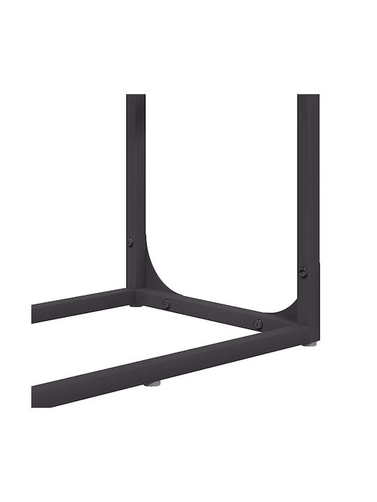 vidaXL Inox Ράφι Αποθήκευσης Ξύλων 60x25x100cm Μαύρο
