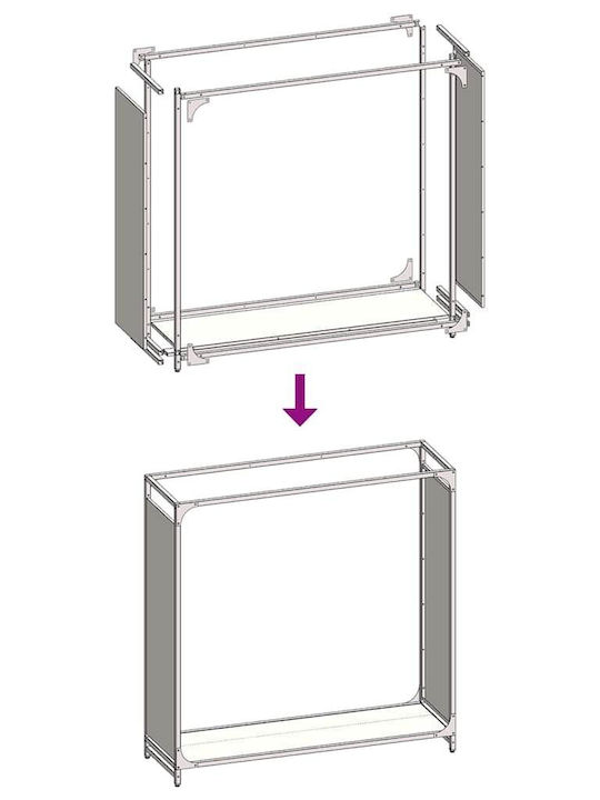 vidaXL Lemn de foc Inox Raft Depozitare lemne 90x28x90cm Alb