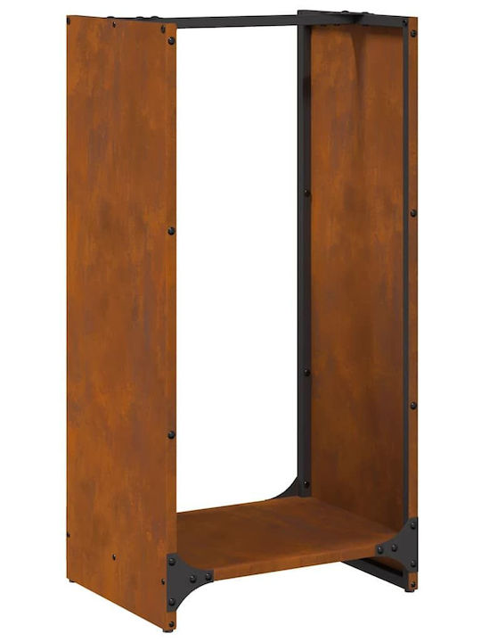 vidaXL Inox Ράφι Αποθήκευσης Ξύλων 40x30x80cm Ασημί
