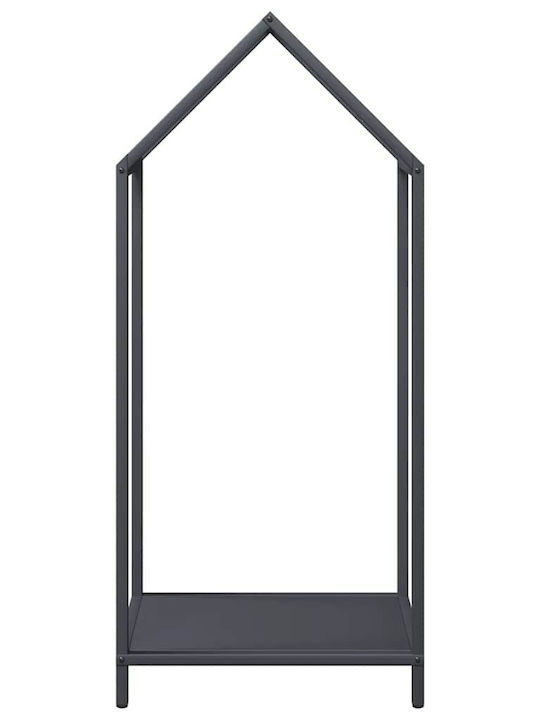 vidaXL Inox Ράφι Αποθήκευσης Ξύλων 40x25x90cm Γκρι