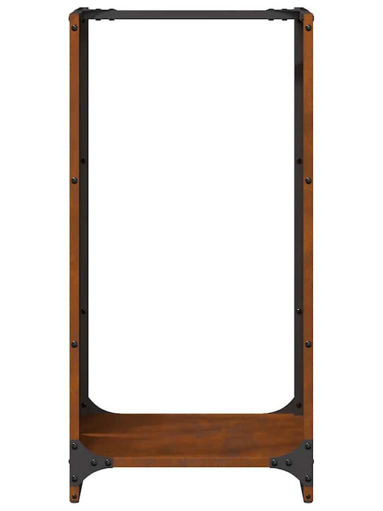 vidaXL Inox Ράφι Αποθήκευσης Ξύλων 40x30x80cm Ασημί