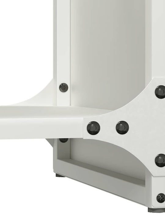 vidaXL Ξύλινο Ράφι Αποθήκευσης Ξύλων 40x30x80cm Λευκό