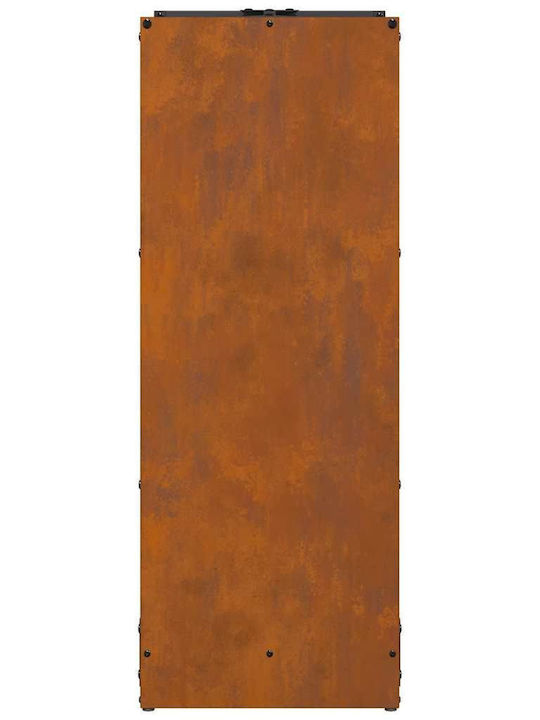vidaXL Inox Ράφι Αποθήκευσης Ξύλων 40x30x80cm Ασημί