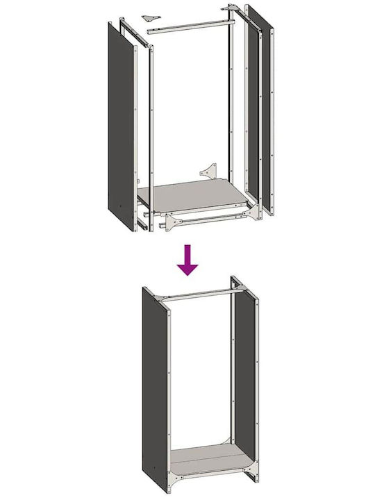 vidaXL Ξύλινο Ράφι Αποθήκευσης Ξύλων 40x30x80cm Λευκό