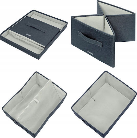 Leitz Stoff Aufbewahrungsbox mit Deckel Gray 28.5x38x20cm 2Stück