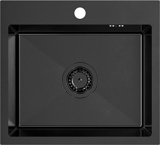 Quadron Drop-In Мивка от Синтетичен Гранит Ш50xД45см Черен