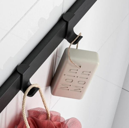 Hansgrohe Ράγα Μπάνιου Διπλή Επιτοίχια με Βίδες Μαύρη