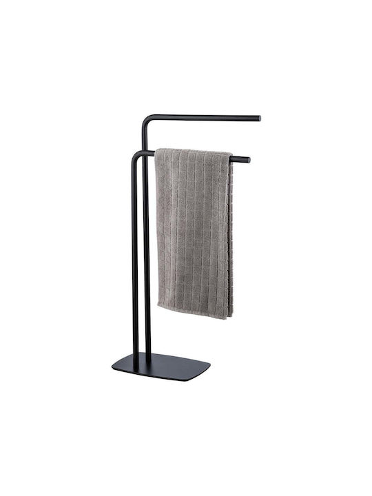 Wenko Bathroom Hook Wall-Mounted Single Towel Rack 81.5x200cm Inox Black
