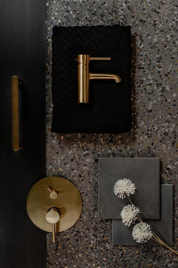 KFA Single Wall-Mounted Bathroom Rail ​60x60cm Inox Gold