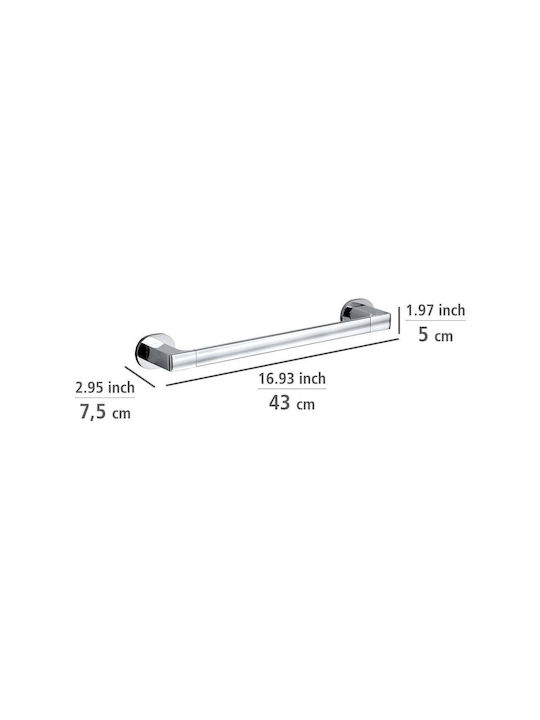 Wenko Поставка за дрехи Баня Единичен ​40x40см Inox Сив