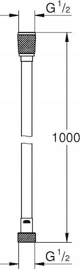 Furtun de duș Grohe Silverflex Long-life 1000mm Cromat