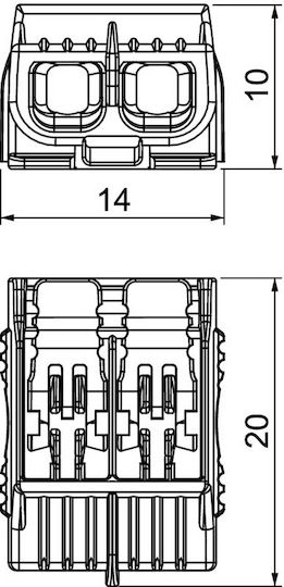 Κλέμα Ταχείας Αυτόματης Σύνδεσης 2χ0.2-4.0 Mm2 Obo Bettermann