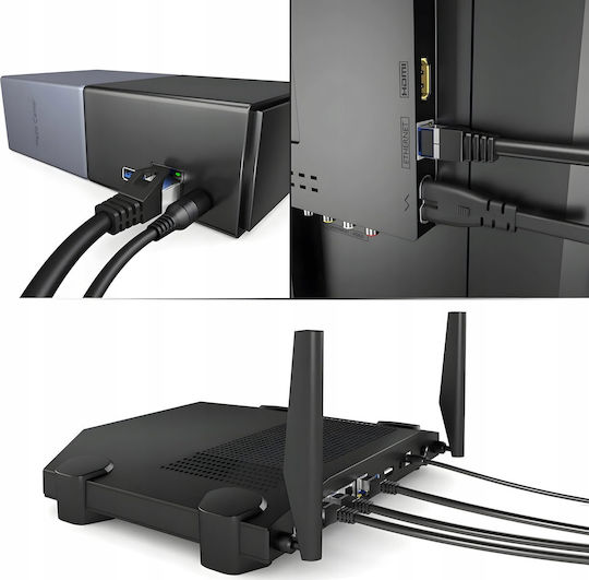 Montis S/FTP Cat.6a (Gigabit) Καλώδιο Δικτύου Ethernet 25m Μαύρο