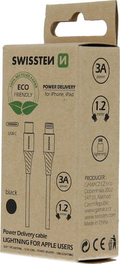 Swissten USB-C to Lightning Cable Λευκό 1.2m