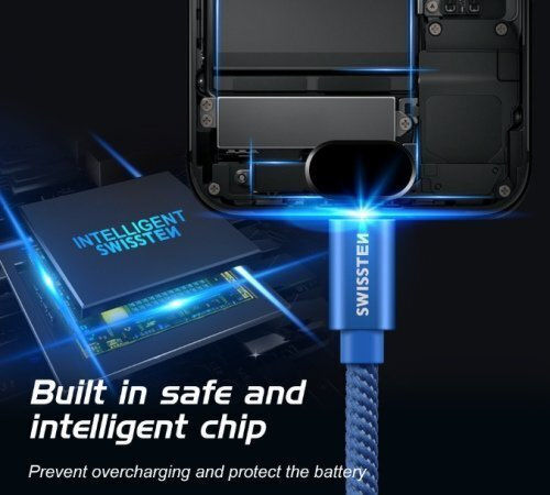 Swissten USB-A to Lightning Cable Blue 1.2m (71523208)