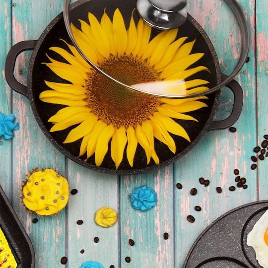 Orion Grande Aluminum Pan with Lid with Non-Stick Interior Coating 28cm